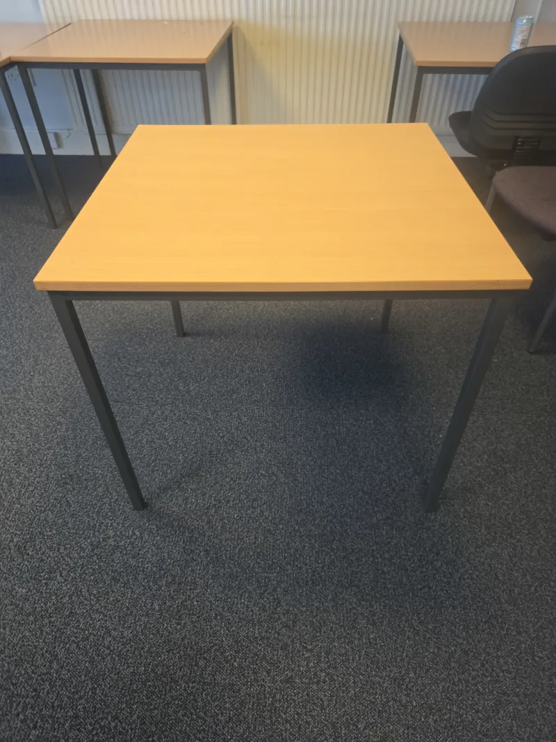 Rectangular Dining/Meeting Table - Yellow Top, Metal Frame