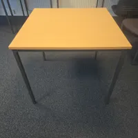 Rectangular Dining/Meeting Table - Yellow Top, Metal Frame
