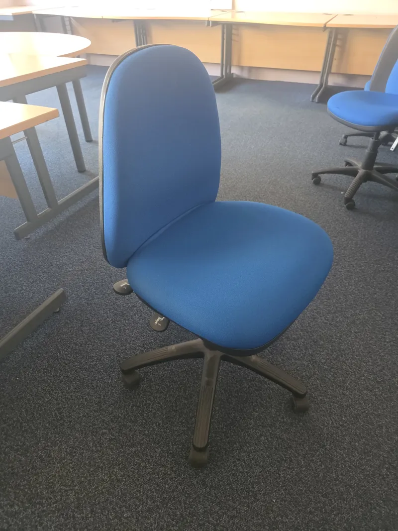 Blue Office Chair - No Arms