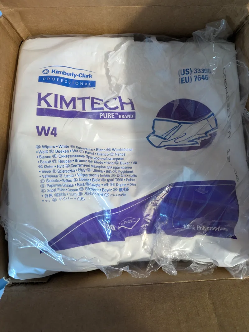 KIMTECH Pure W4 White Wipers - 500 Count (5 x 100 sheets)