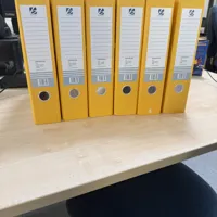 Yellow Lever Arch Files - 6 units