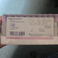 Expired BD Vacutainer K2E 5.4mg Blood Collection Tubes (EDTA 3mL) – Box of 100
