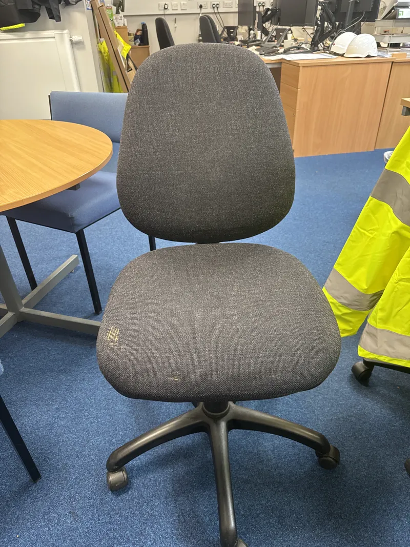 Grey Fabric Office Chair with Black Base
