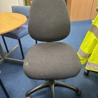 Grey Fabric Office Chair with Black Base