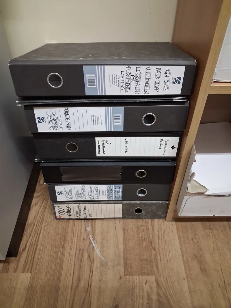 11 Black A4 lever arch files