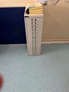 Tall metal filing unit