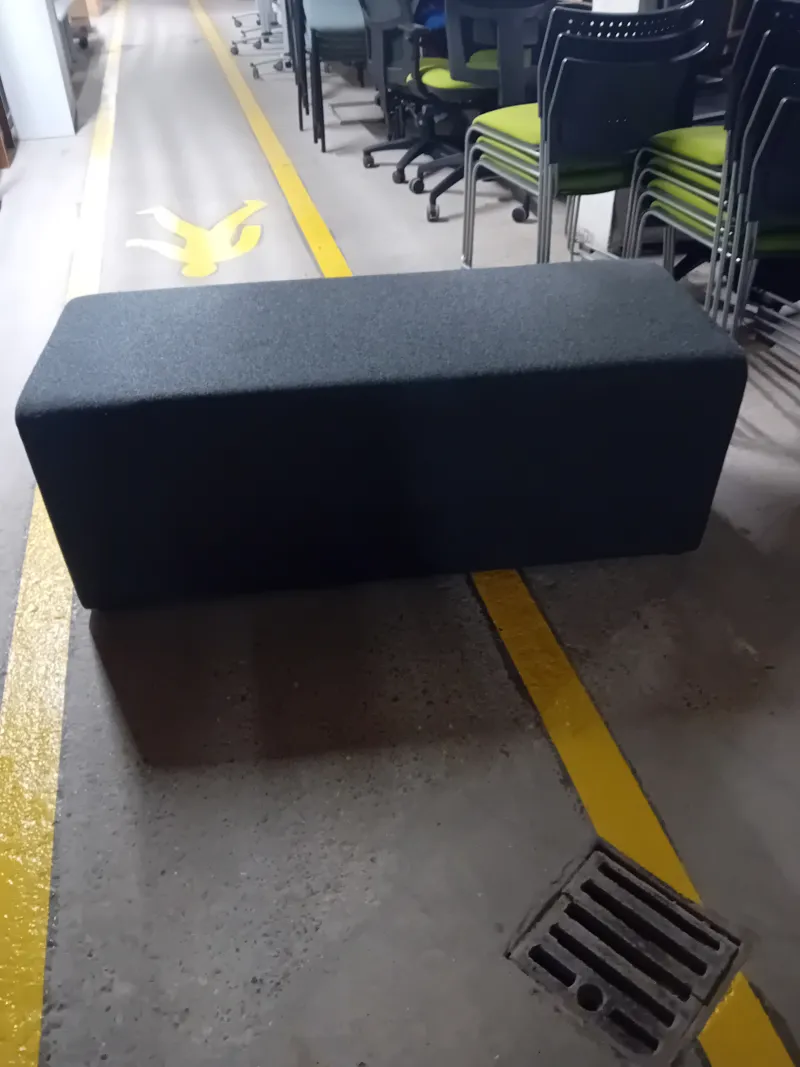 Black Upholstered Bench Seat