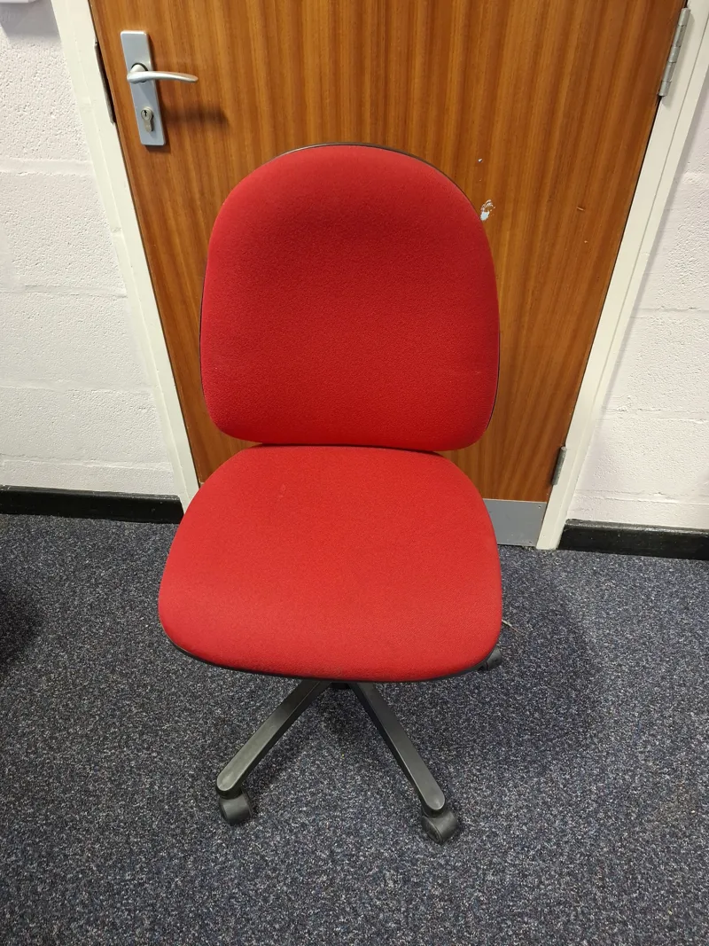 Red Office Chair with Wheels