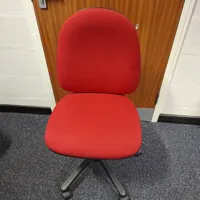 Red Office Chair with Wheels