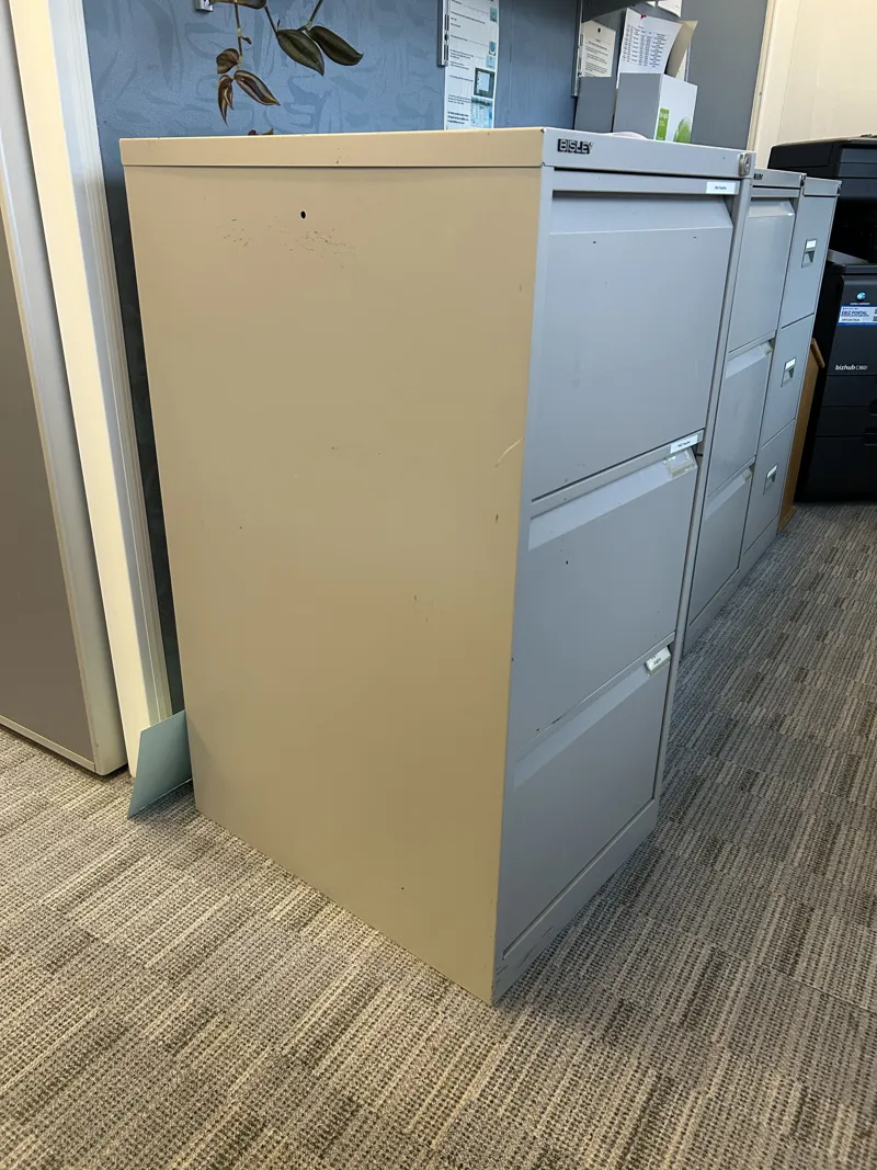 3 drawer Grey Filing Cabinet