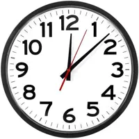 Analog Wall Clock with Black Frame