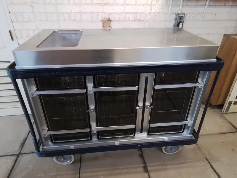 Grundy Modulus Commercial Heated Trolley with Stainless Steel Top