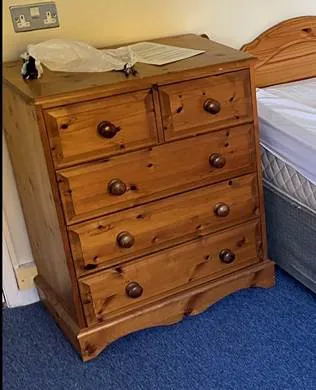 5 drawer chest drawers pine