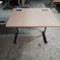 Work Table with Cable Management - Beech