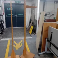Wooden Measurement Stand with Rulers - Pair