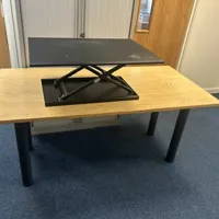 Office Table + desk raiser